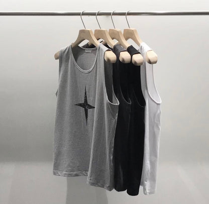 寬鬆四邊星背心 香港男裝