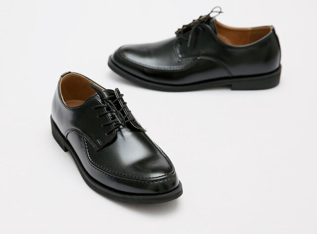 [韓國製增高2.5cm]尖頭增高皮鞋