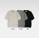 粗針織短袖襯衫 男裝衫