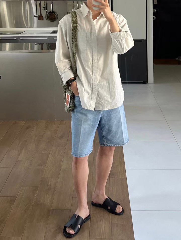 水藍牛仔短褲