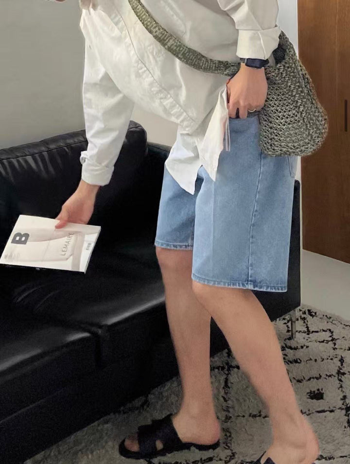 水藍牛仔短褲