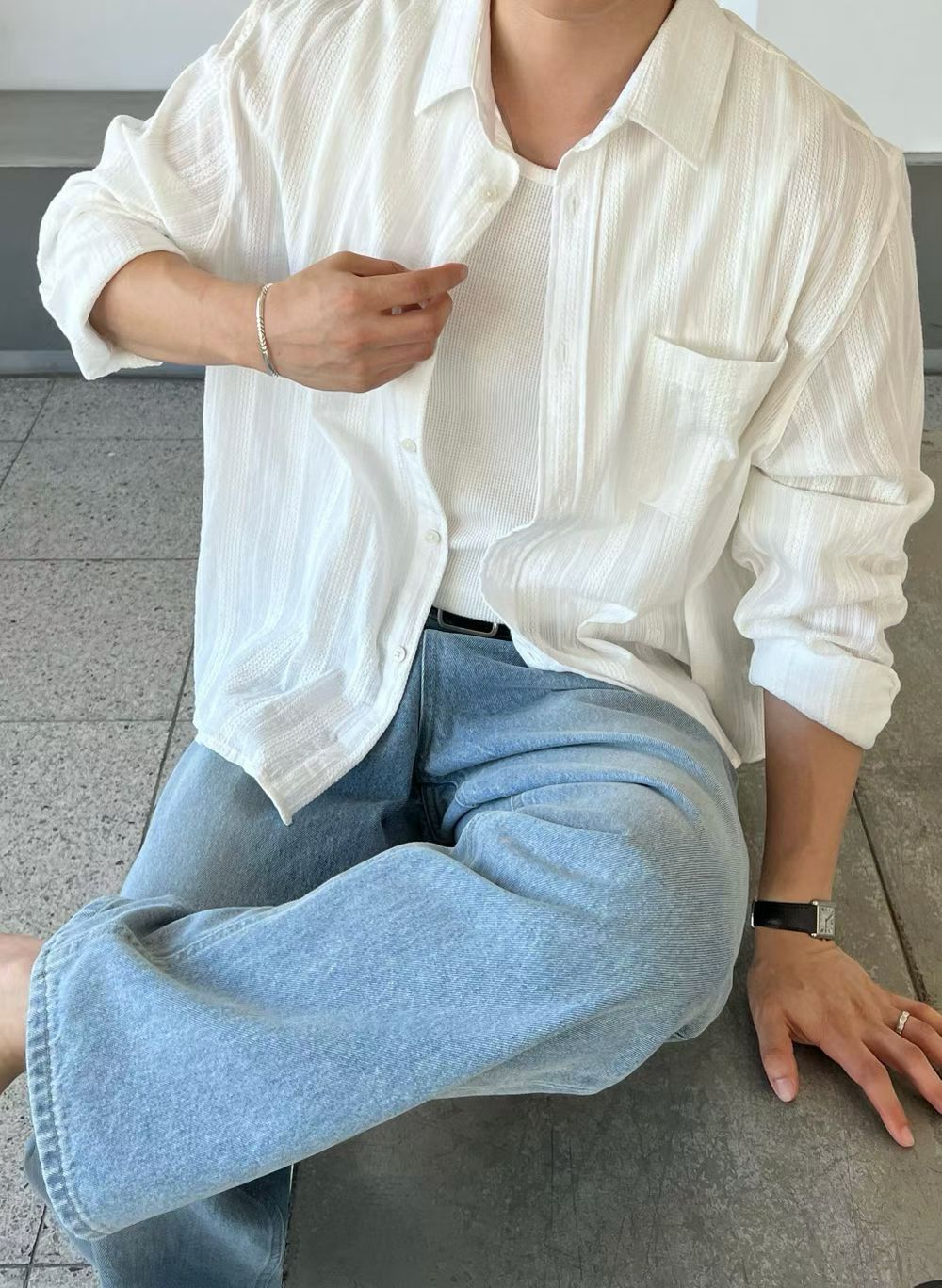 暗間長袖襯衫