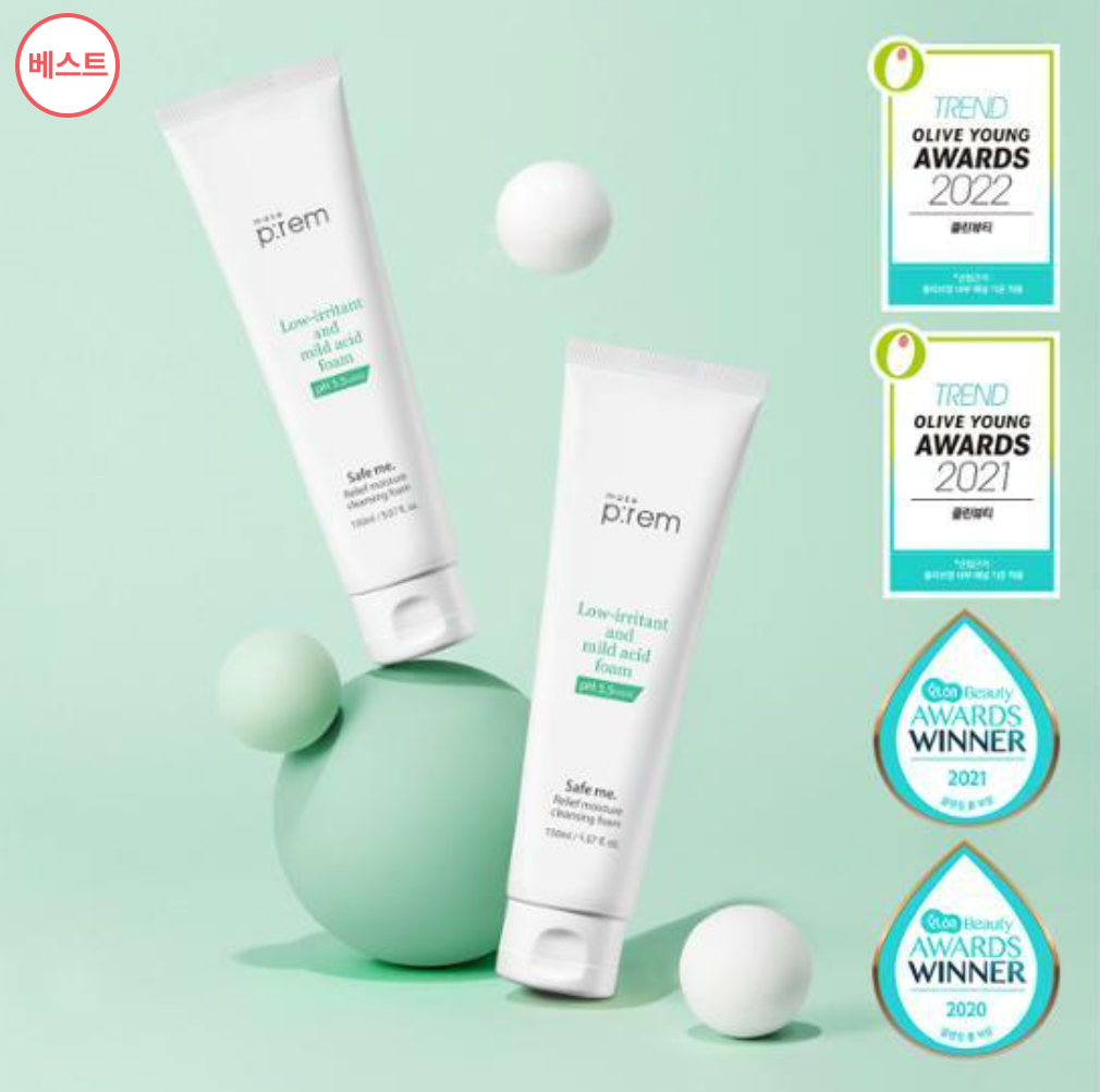 All肌膚適用！Make Prem溫和弱酸性洗面奶(1+1兩支裝)