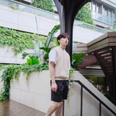 超透氣百搭黑色短褲Daily Nylon Black Shorts-韓國男裝