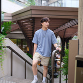 超透氣百搭米色短褲Daily Nylon Beige Shorts- 韓國男裝