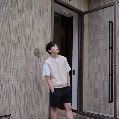 超透氣百搭黑色短褲Daily Nylon Black Shorts-韓國男裝