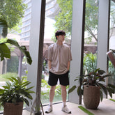 超透氣百搭黑色短褲Daily Nylon Black Shorts-韓國男裝