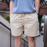 超透氣百搭米色短褲Daily Nylon Beige Shorts- 韓國男裝