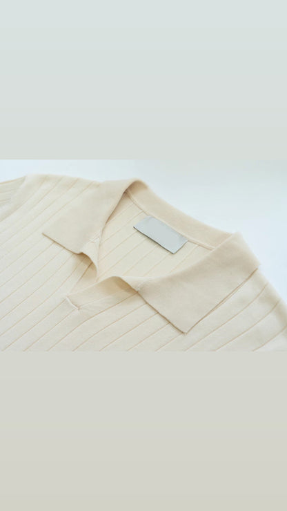 基本款韓系間紋上衣Daily Short Sleeves Top－ 韓國男裝