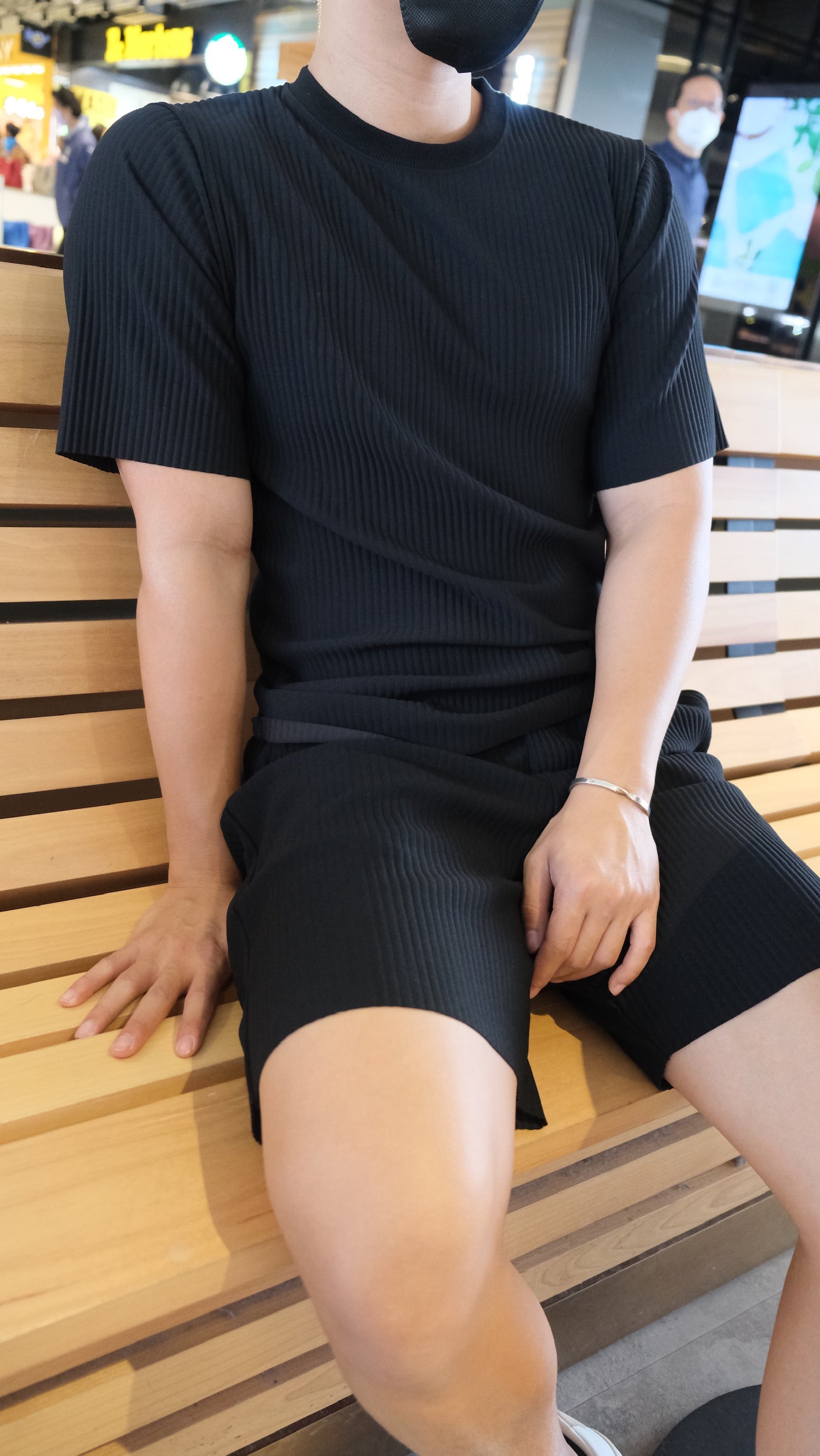 韓國男裝-黑色短袖套裝Black Set