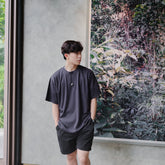 超透氣百搭黑色短褲Daily Nylon Black Shorts-韓國男裝