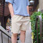 超透氣百搭米色短褲Daily Nylon Beige Shorts- 韓國男裝