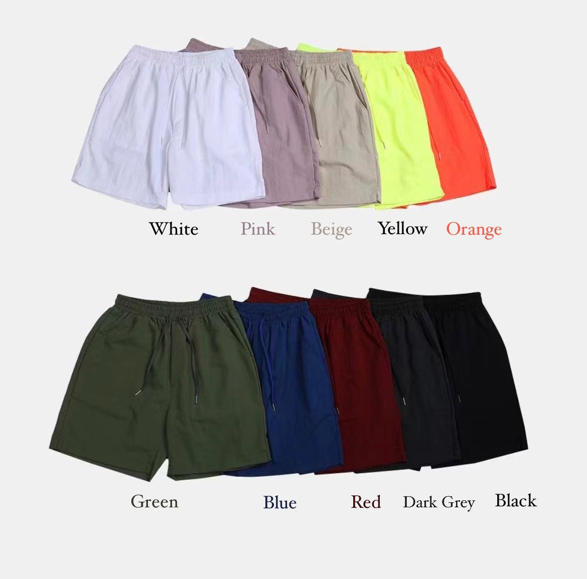 超透氣百搭米色短褲Daily Nylon Beige Shorts- 韓國男裝