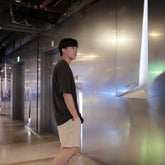 超透氣百搭米色短褲Daily Nylon Beige Shorts- 韓國男裝