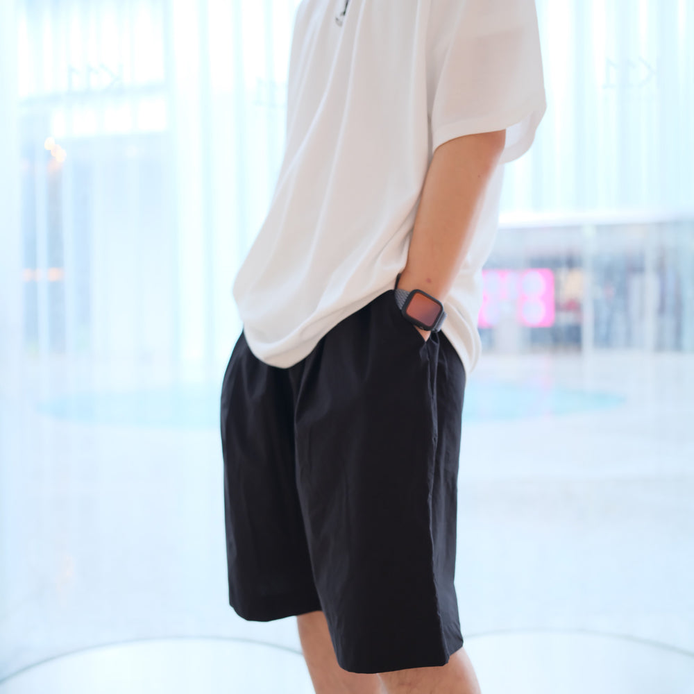 基本款黑色短褲Basic Black Shorts-韓國男裝