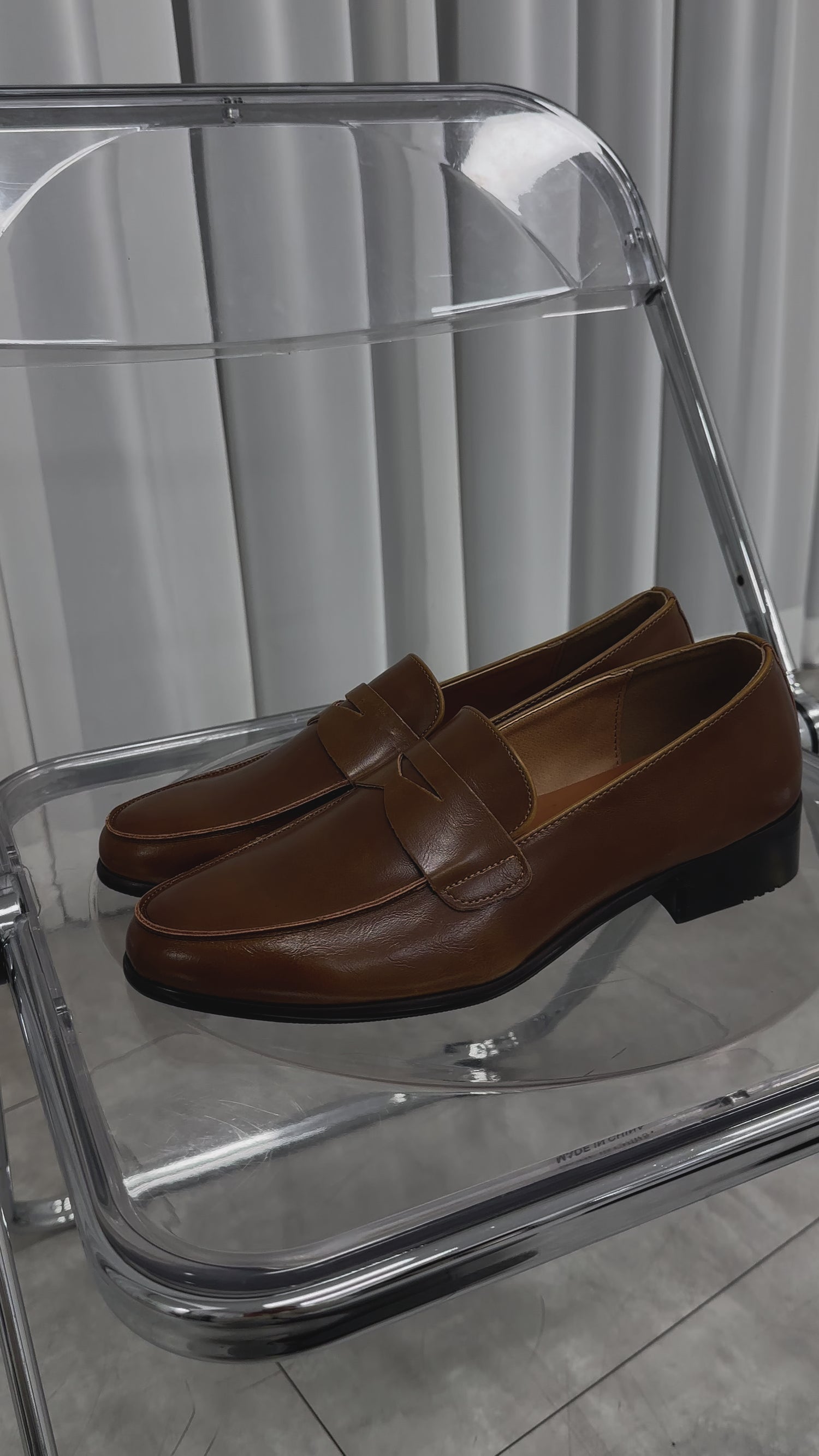 韓國製啡色樂福鞋Loafers 男裝鞋