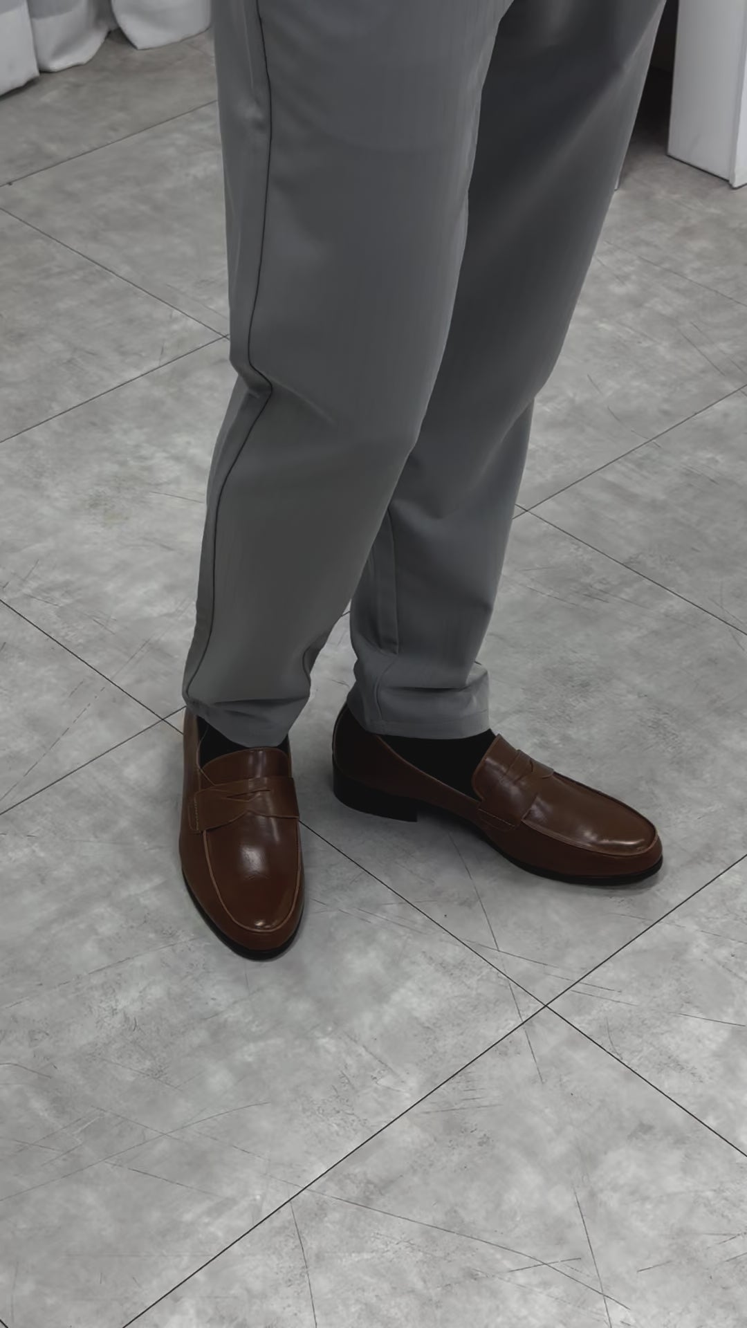 韓國製啡色樂福鞋Loafers 男裝鞋