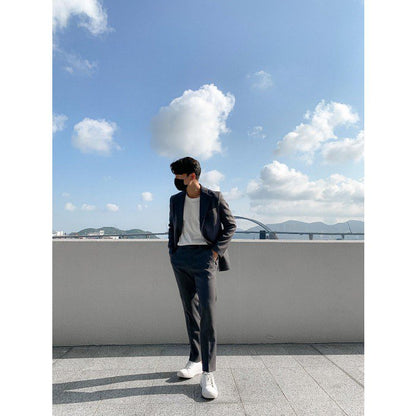 韓國男裝－Dark Ash Grey Suit - Blazer