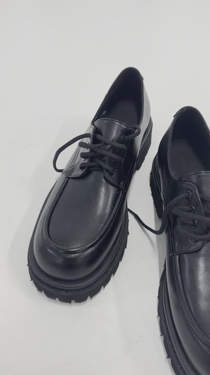 厚底皮鞋Lace-up Shoes - 韓國男裝皮鞋