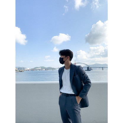 韓國男裝－Dark Ash Grey Suit - Blazer