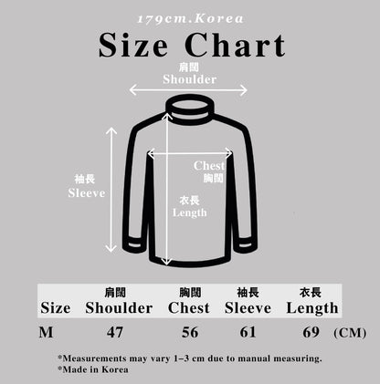 樽領針織上衣Roll Neck Top－韓國男裝