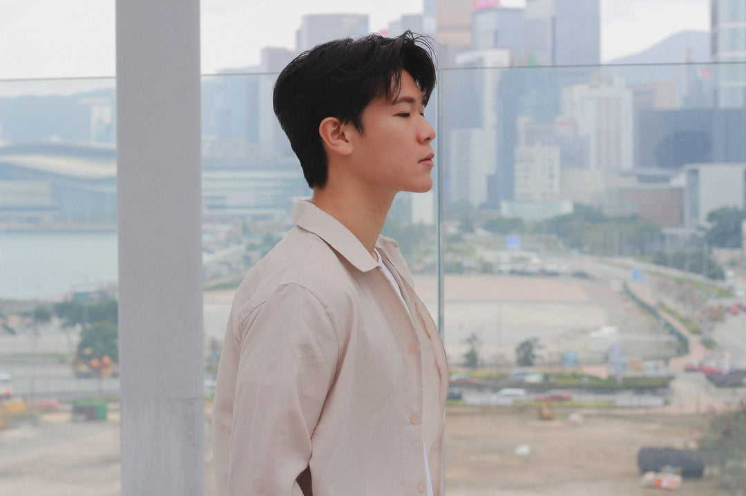 韓國男裝－Must-Have Shirt (Black/ Beige)
