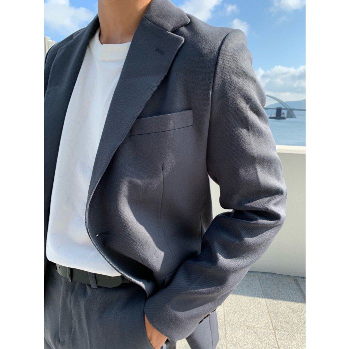 韓國男裝－Dark Ash Grey Suit - Blazer
