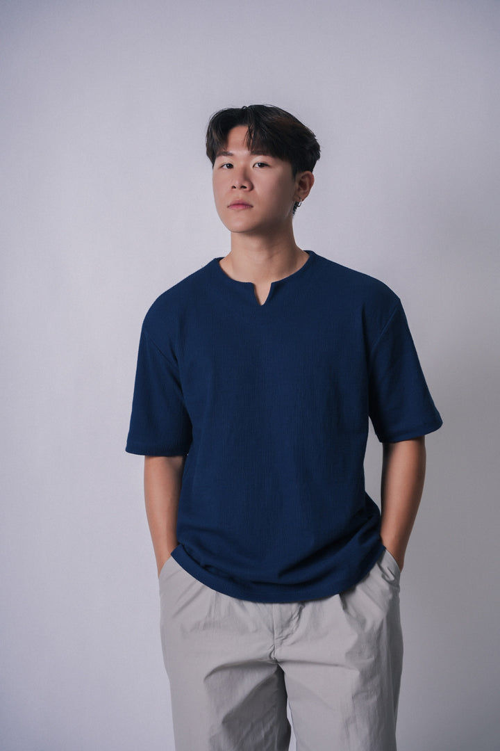 休閑皺質上衣Casual Top－ 韓國男裝