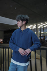 拉鍊領口針織毛衣Zip Jumper－韓國男裝