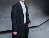黑色羊毛大褸Black Wool Coat－韓國男裝