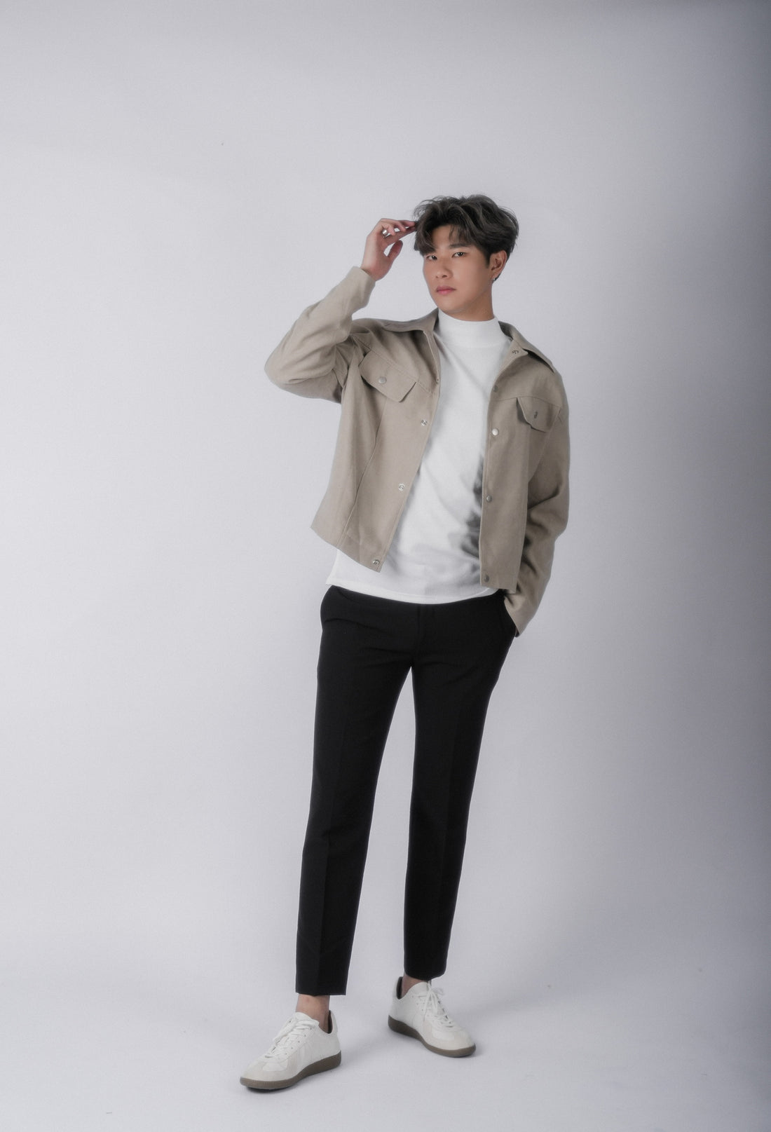 米色挺身外套Trucker Jacket in Beige-韓國男裝