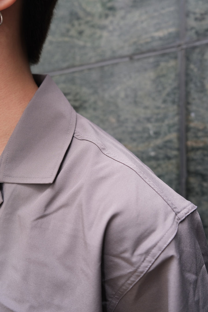 碳灰短袖襯衫Charcoal Short Sleeve Shirt - 179cmhk