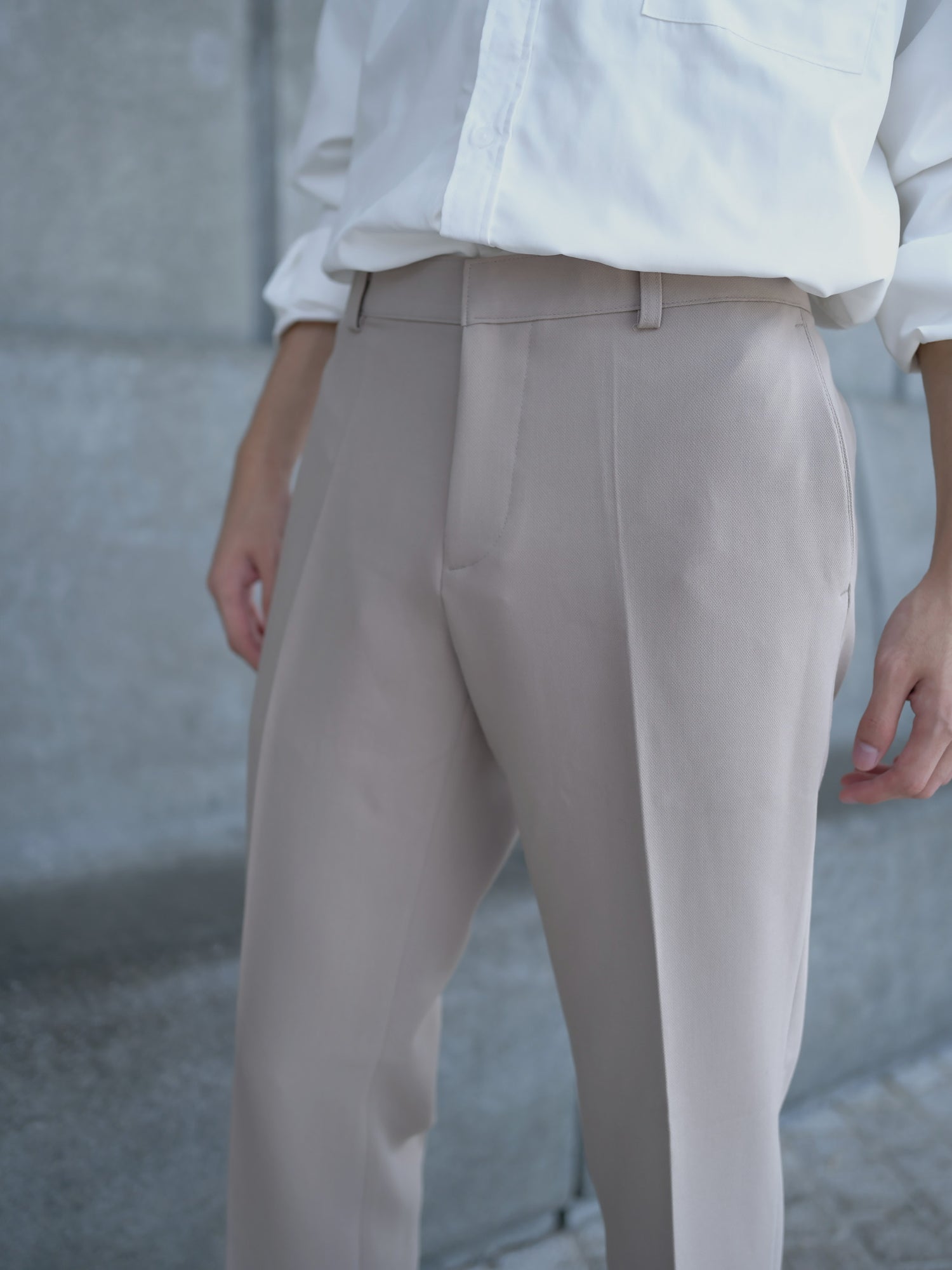 米色日常長褲Daily Beige Bottom－韓國男裝