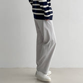 淺灰落地長褲Daily Relaxed Fit Bottom in Grey - 韓國男裝