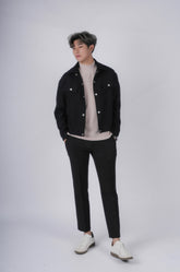 黑色挺身外套Trucker Jacket in Black－韓國男裝