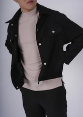 黑色挺身外套Trucker Jacket in Black－韓國男裝