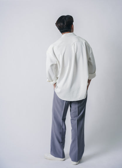 垂墜感滑身碳灰襯衫Basic Charcoal Shirt － 韓國男裝