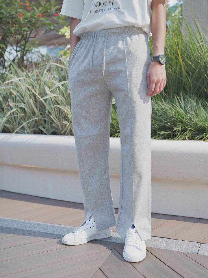 韓國男裝-落地棉質長褲Pleated Cotton Pants