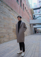 啡色大衣Brown Coat－韓國男裝