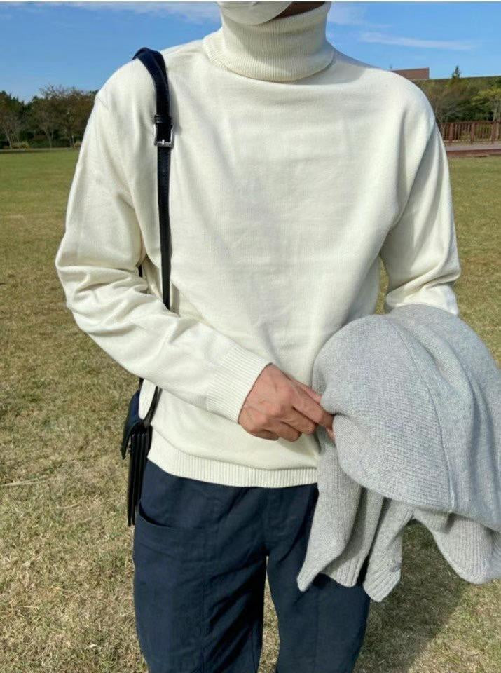 樽領針織上衣Roll Neck Top－韓國男裝
