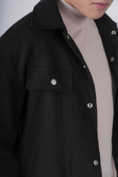 黑色挺身外套Trucker Jacket in Black－韓國男裝