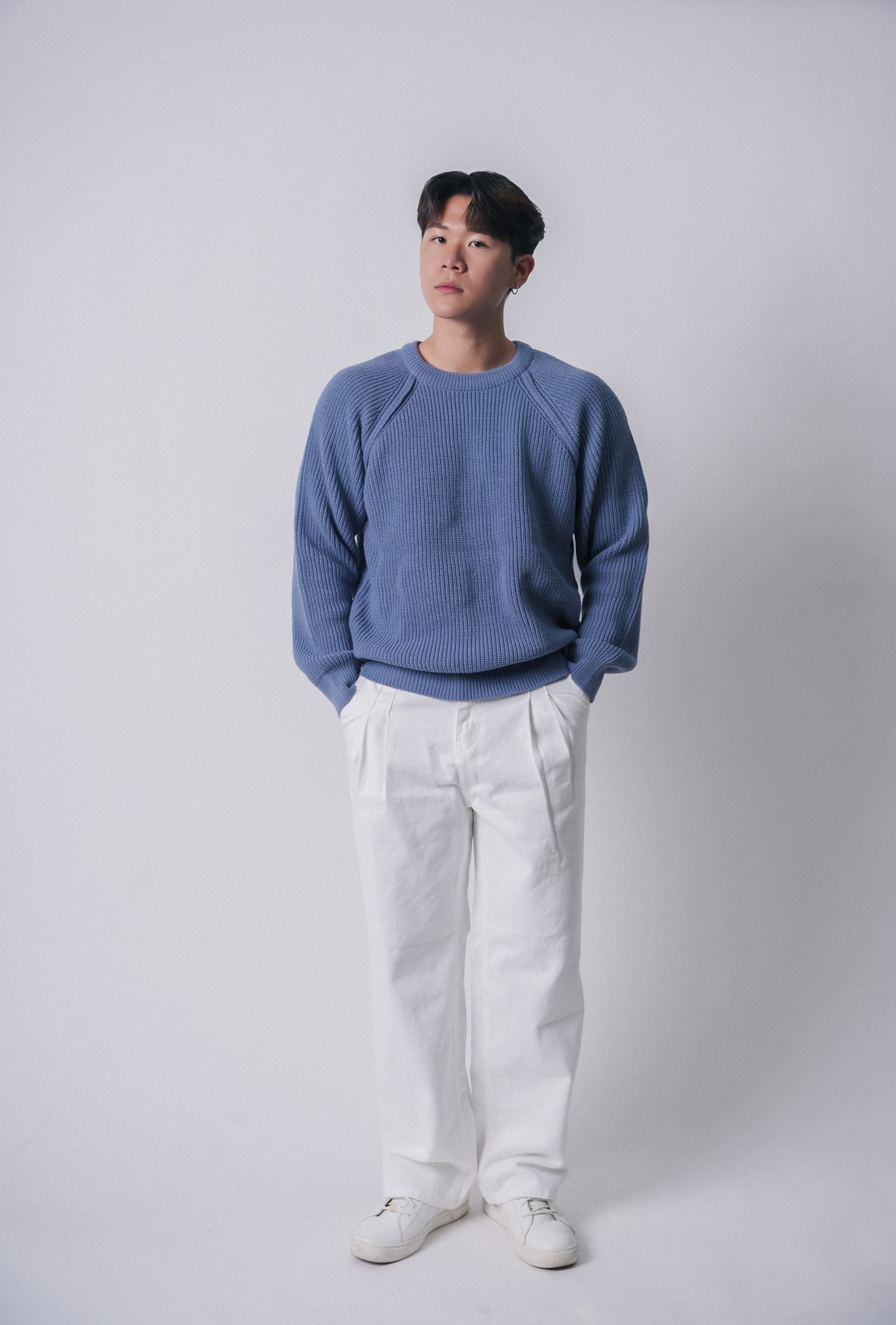 挺身落地牛仔褲