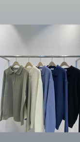 拉鍊領口針織毛衣Zip Jumper－韓國男裝