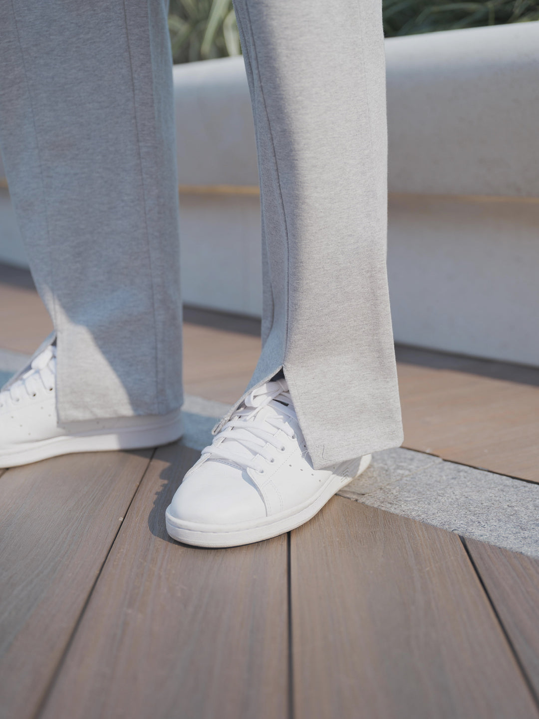 韓國男裝-落地棉質長褲Pleated Cotton Pants