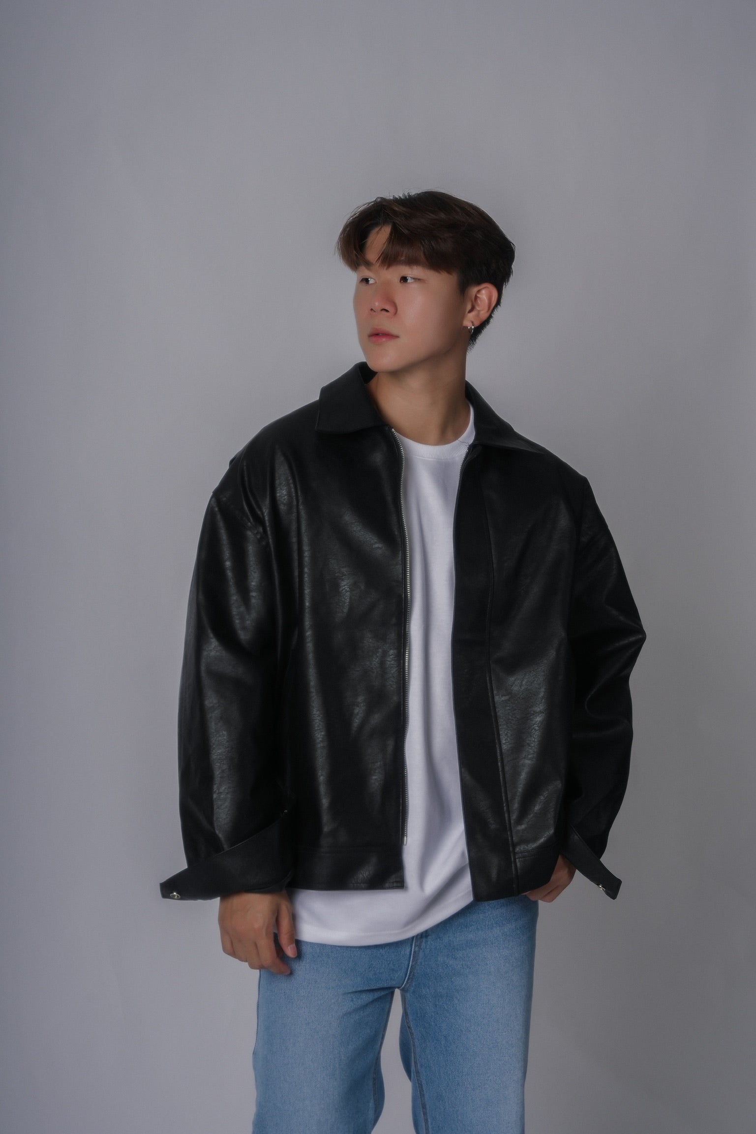 黑色皮褸Leather Jacket - 179cmhk