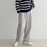 淺灰落地長褲Daily Relaxed Fit Bottom in Grey - 韓國男裝