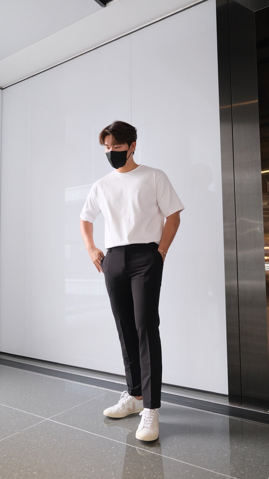 韓國男裝-純白色短袖上衣White Tee