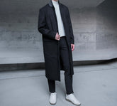 黑色羊毛大褸Black Wool Coat－韓國男裝