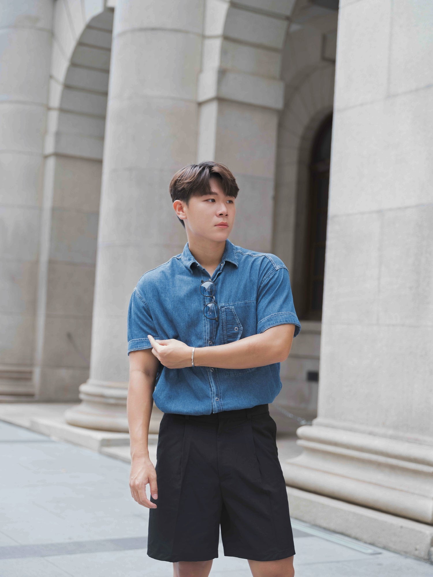 韓國男裝-黑色百搭短褲Black Shorts