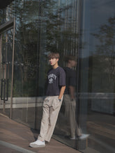 韓國男裝-軍藍短袖上衣Navy Print Tee